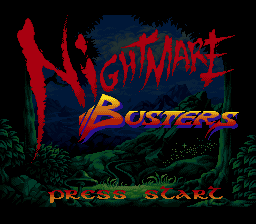 Nightmare Busters (unreleased) Title Screen